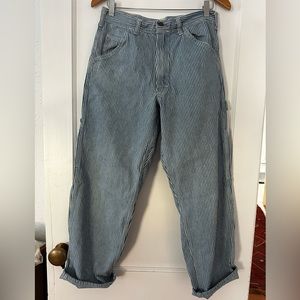 Stan Ray - Bleach washed Hickory Stripe cargo Pants, Made in USA, size 30